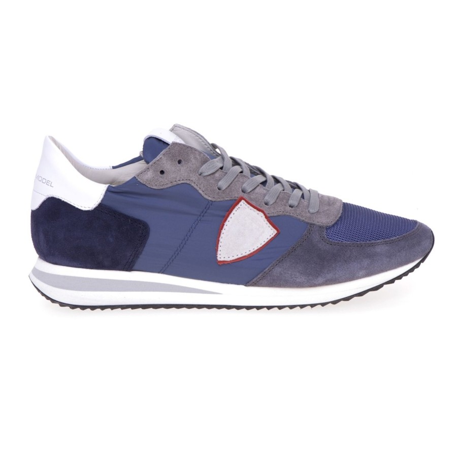 Uomo Philippe Model Sneakers | Sneaker Philippe Model Trpx In Camoscio E Tessutojeans