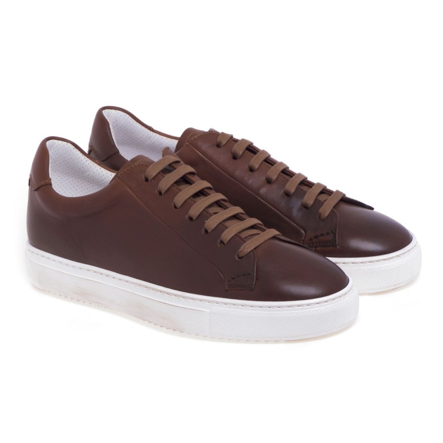 Uomo Doucal's Sneakers | Sneaker Doucal'S In Pelle Marrone