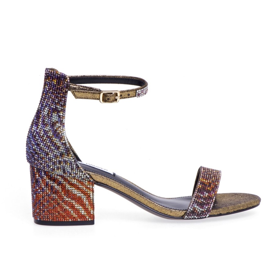 Donna Steve Madden Sandali | Sandalo Steve Madden Con Strass Multicolor E Tacco 55 Mm Multicol.