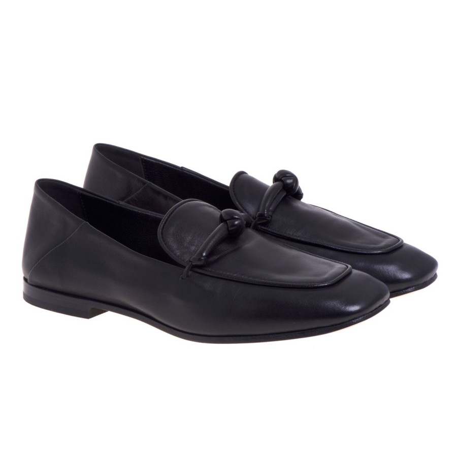 Donna Fru.it Mocassini E Ballerine | Mocassino Fru.It In Pelle Con Morsetto Nero