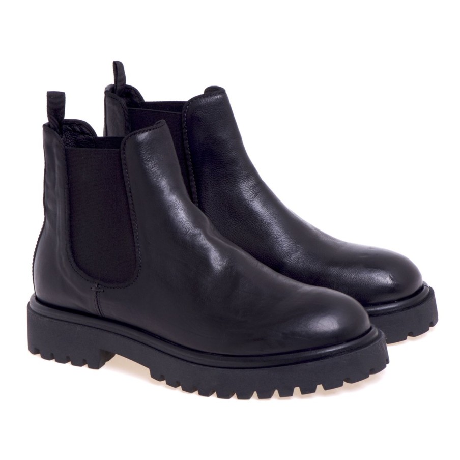 Uomo Pawelk's Polacchi | Chelsea Boot Pawelk'S In Pelle Nero