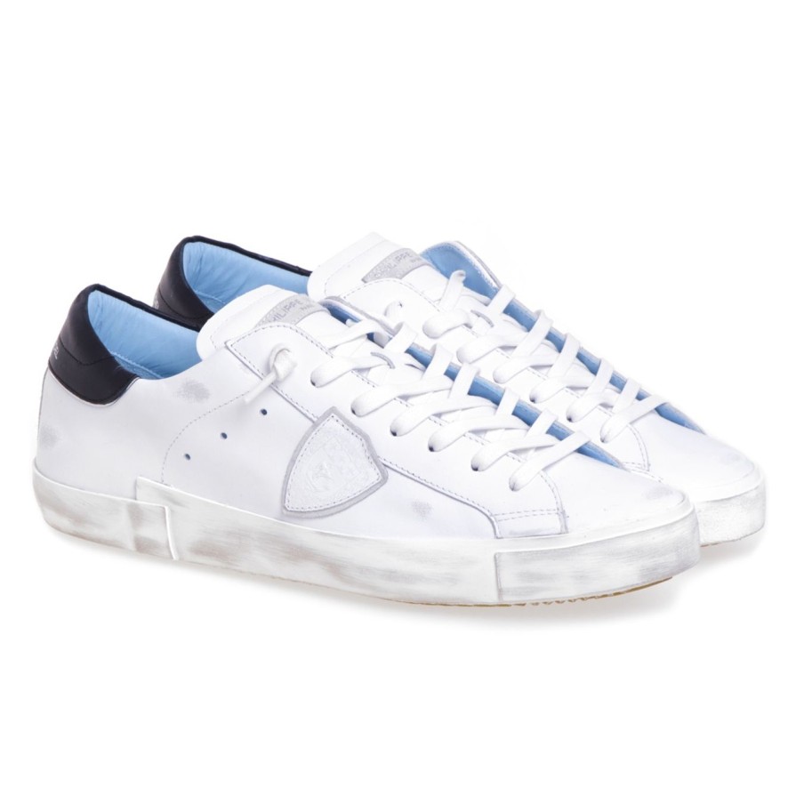 Uomo Philippe Model Sneakers | Sneaker Philippe Model Prsx In Pellebianco