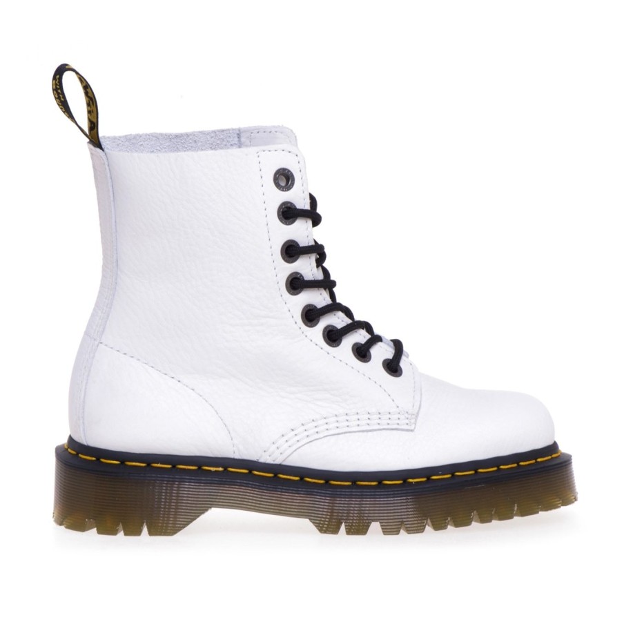 Donna Dr Martens Polacchi | Anfibio Dr Martens Pascal Bex In Pelle Martellatabianco