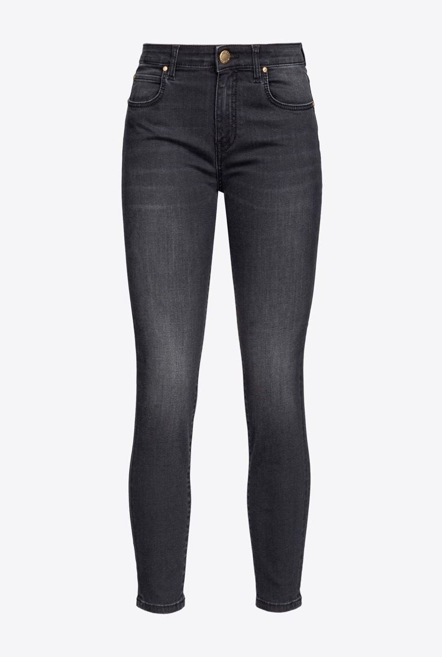 Donna Pinko Pantaloni | Jeans Skinny Pinko In Denim Stretch Black