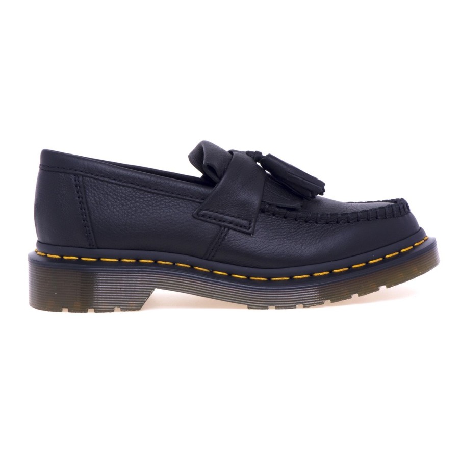 Donna Dr Martens Mocassini E Ballerine | Mocassino Dr Martens Adrian In Pelle Con Frangia E Nappinenero