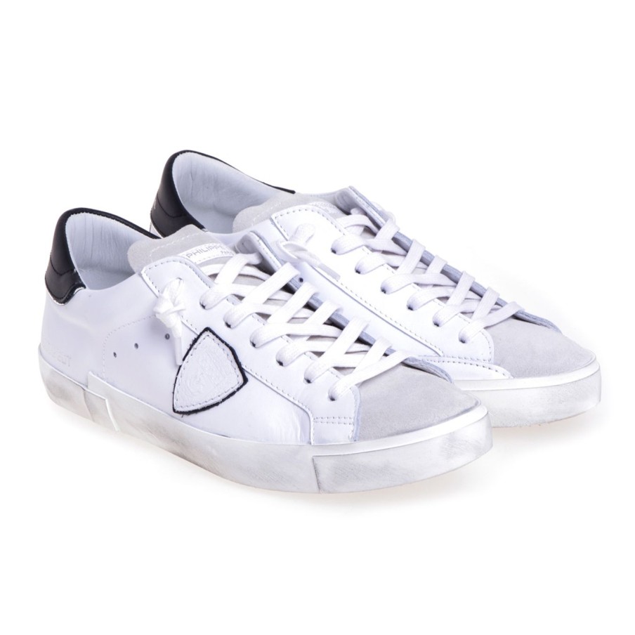 Uomo Philippe Model Sneakers | Sneaker Philippe Model "Paris X" In Pellebianco