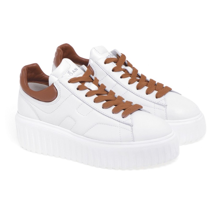 Donna Hogan Sneakers | Sneaker Hogan H-Stripes In Pellebianco