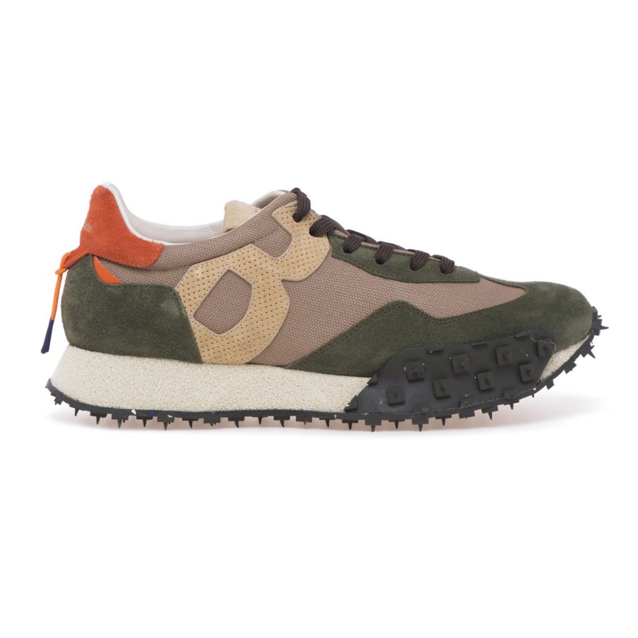 Uomo Barracuda Sneakers | Sneaker Barracuda "Impact" In Camoscio E Pelleverde - Taupe