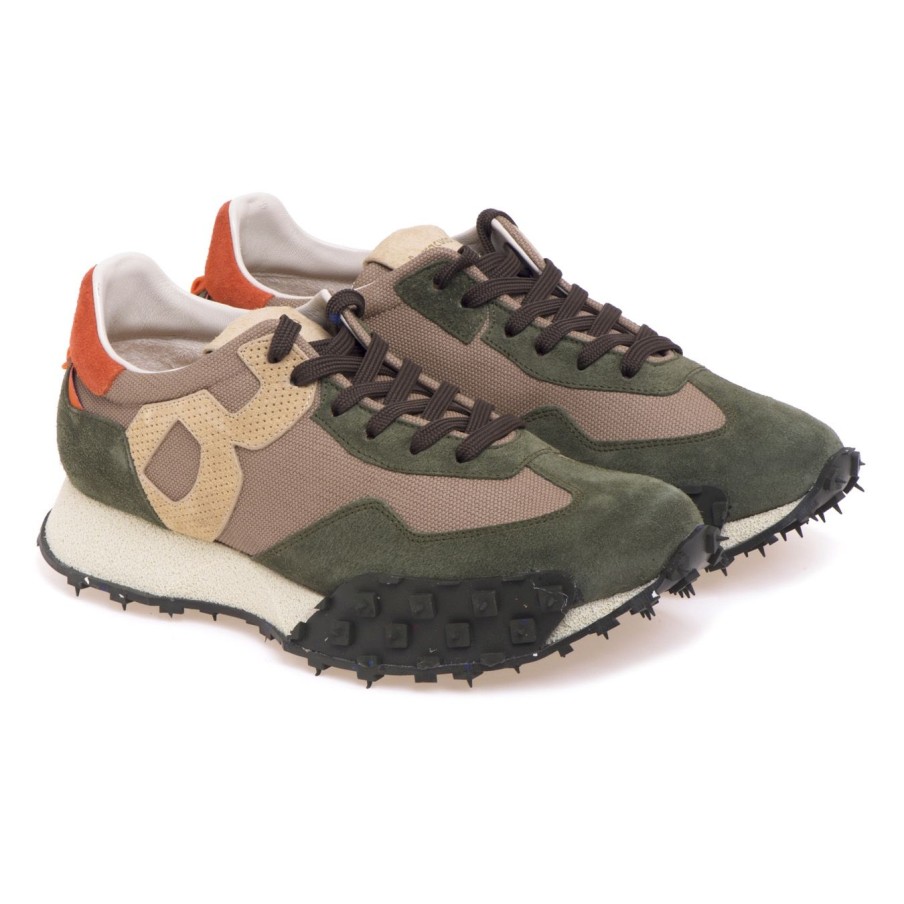 Uomo Barracuda Sneakers | Sneaker Barracuda "Impact" In Camoscio E Pelleverde - Taupe