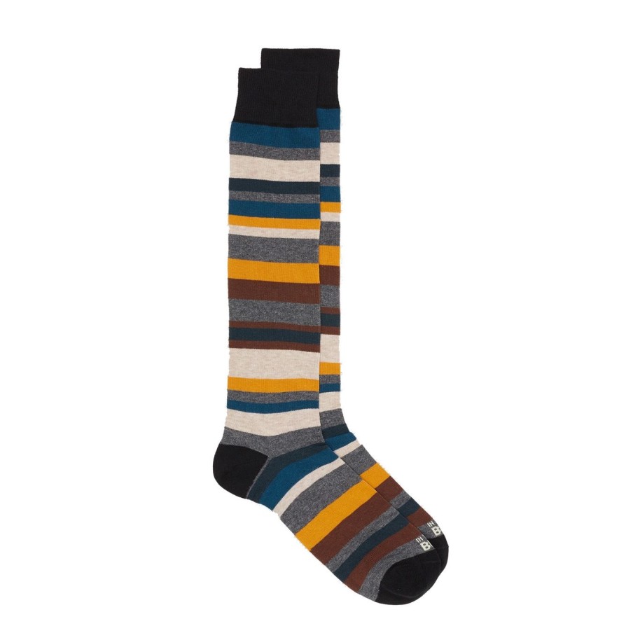 Uomo In The Box Calze | Calze Lunghe In The Box Con Motivo Stripe Multicolor Multicolor