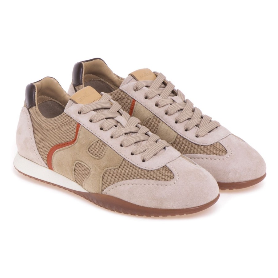 Donna Hogan Sneakers | Sneaker Hogan Olympia-Z In Camoscio E Tessutobeige