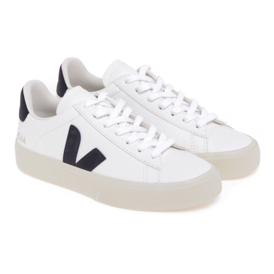 Donna Veja Sneakers | Sneaker Veja Campo In Pelle Black-Natural