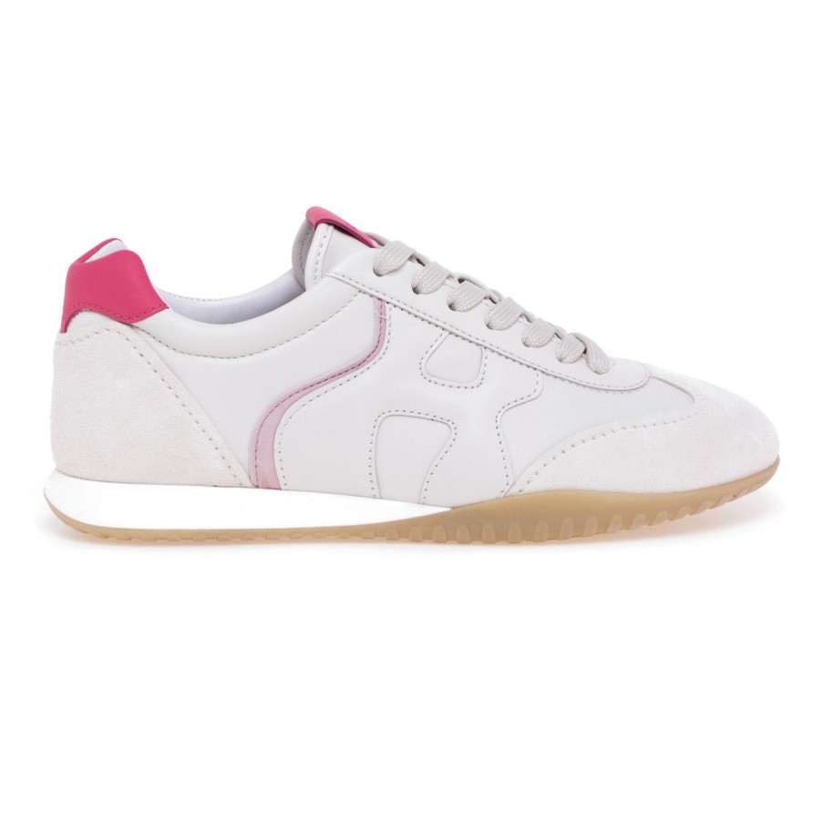 Donna Hogan Sneakers | Sneaker Hogan Olympia-Z In Pelle E Camoscio Bianco