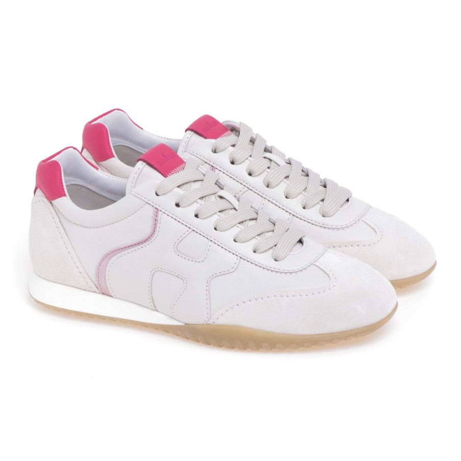 Donna Hogan Sneakers | Sneaker Hogan Olympia-Z In Pelle E Camoscio Bianco