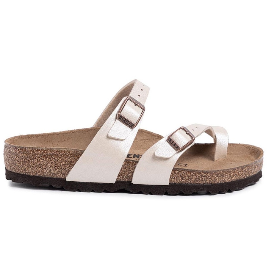 Donna Birkenstock Ciabatte E Sabot | Ciabatta Birkenstock Mayari In Pelle Beige