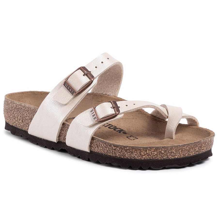 Donna Birkenstock Ciabatte E Sabot | Ciabatta Birkenstock Mayari In Pelle Beige