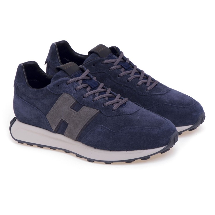 Uomo Hogan Sneakers | Sneaker Hogan H601 In Camoscioblu