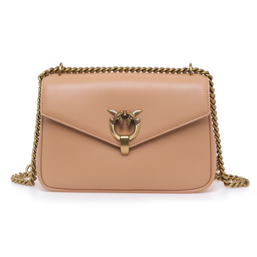 Donna Pinko Tracolle | Tracolla Pinko Cupido Messenger In Pellelight Brown