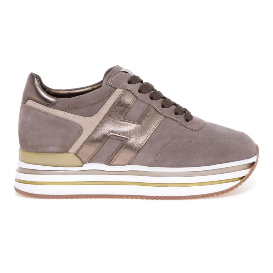 Donna Hogan Sneakers | Sneaker Hogan Midi Platform In Camosciotaupe