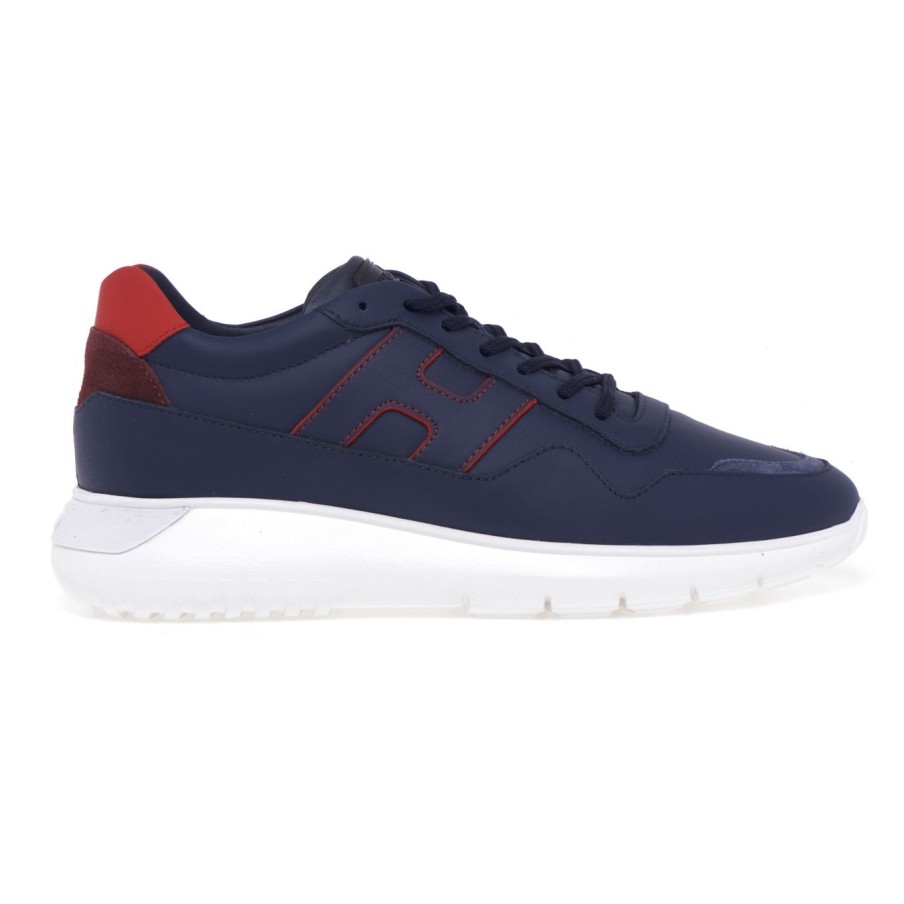 Uomo Hogan Sneakers | Sneaker Hogan Interactive In Pelle Blu