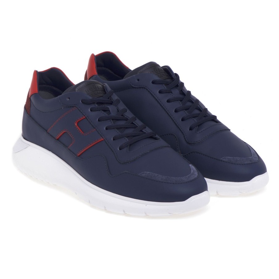 Uomo Hogan Sneakers | Sneaker Hogan Interactive In Pelle Blu