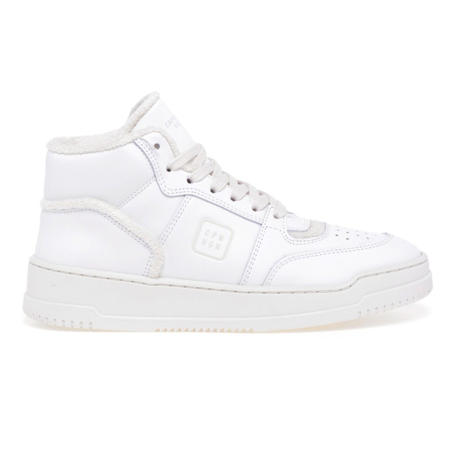 Donna Copenhagen Sneakers | Sneaker Basket Alta Copenhagen In Pellebianco