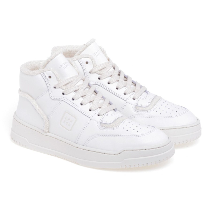 Donna Copenhagen Sneakers | Sneaker Basket Alta Copenhagen In Pellebianco