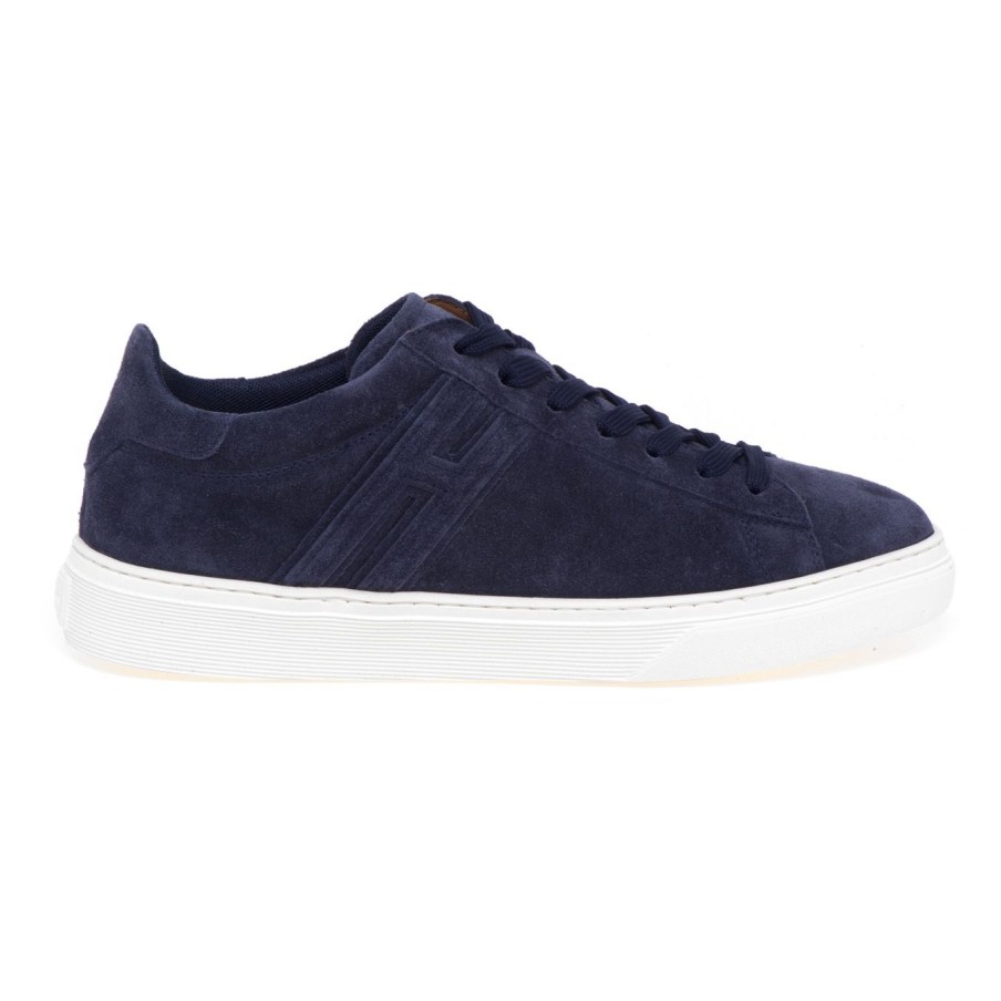 Uomo Hogan Sneakers | Sneaker Hogan H365 In Camoscio Blu