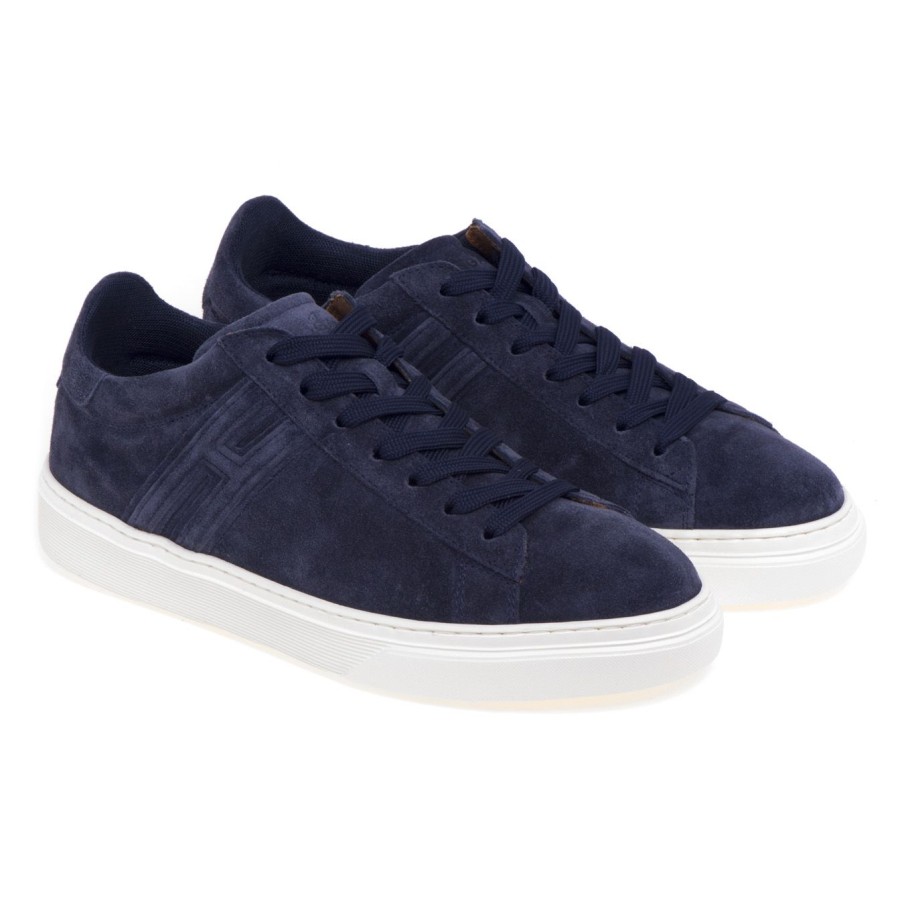 Uomo Hogan Sneakers | Sneaker Hogan H365 In Camoscio Blu