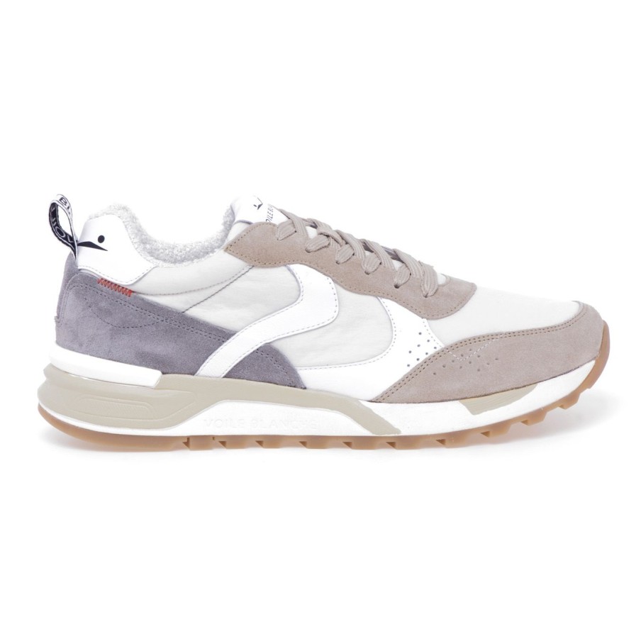 Uomo Voile Blanche Sneakers | Sneaker Voile Blanche Magg In Camoscio E Nylonbeige