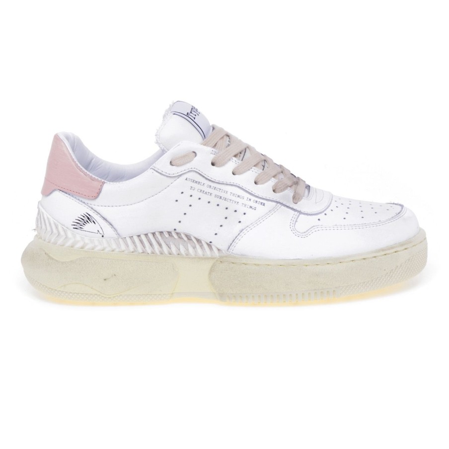 Donna Trypee Sneakers | Sneaker Trypee "Sahara" In Pellebianco-Rosa