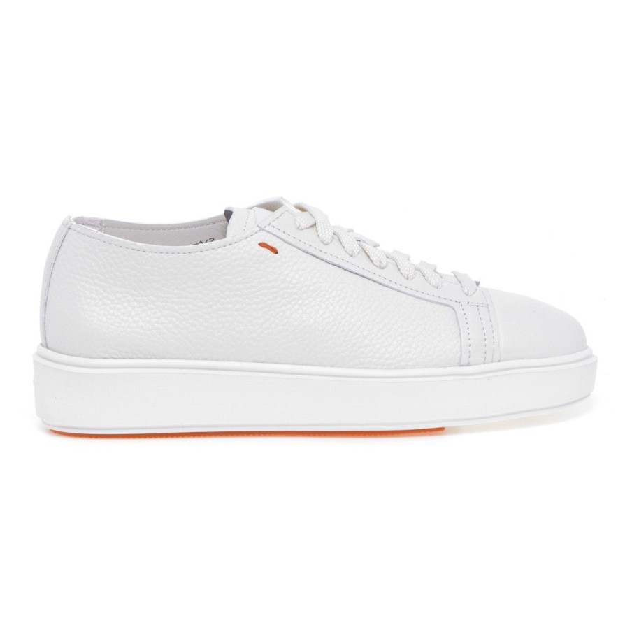 Donna Santoni Sneakers | Sneaker Santoni In Pelle Bianco