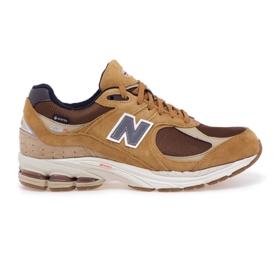 Uomo New Balance Sneakers | Sneaker New Balance 2002R Goretex In Camoscio E Tessuto Tabacco