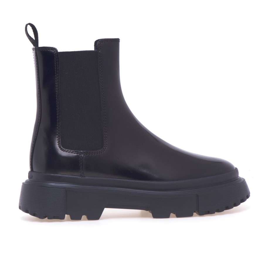 Donna Hogan Polacchi | Chelsea Boot Hogan In Pelle Spazzolata Nero