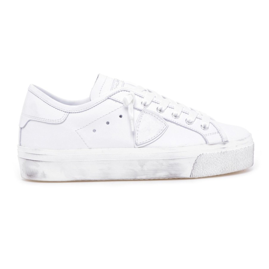 Donna Philippe Model Sneakers | Sneaker Philippe Model Paris Haute In Pellebianco