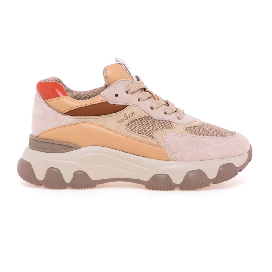 Donna Hogan Sneakers | Sneaker Hogan Hyperactive In Camoscio E Tessutobeige