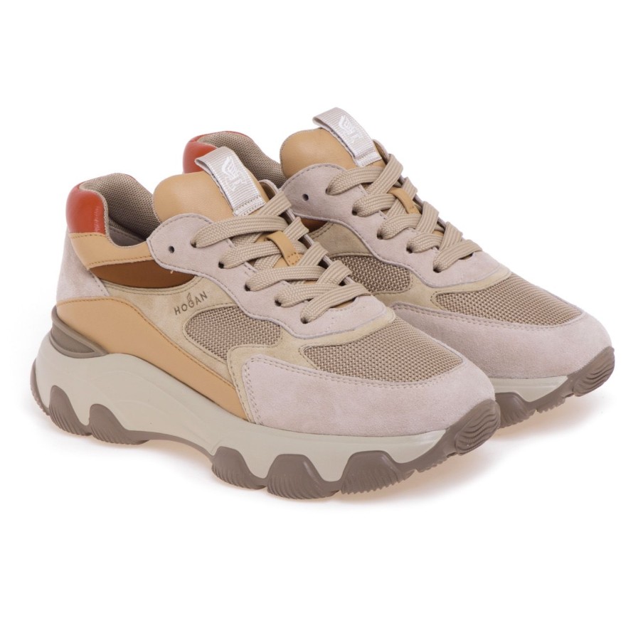 Donna Hogan Sneakers | Sneaker Hogan Hyperactive In Camoscio E Tessutobeige