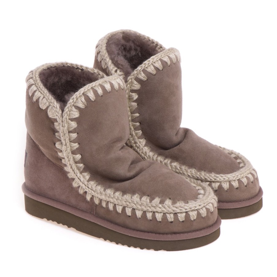 Donna Mou Tronchetti | Stivaletto Mou Eskimo 18 In Camoscioelephant Grey