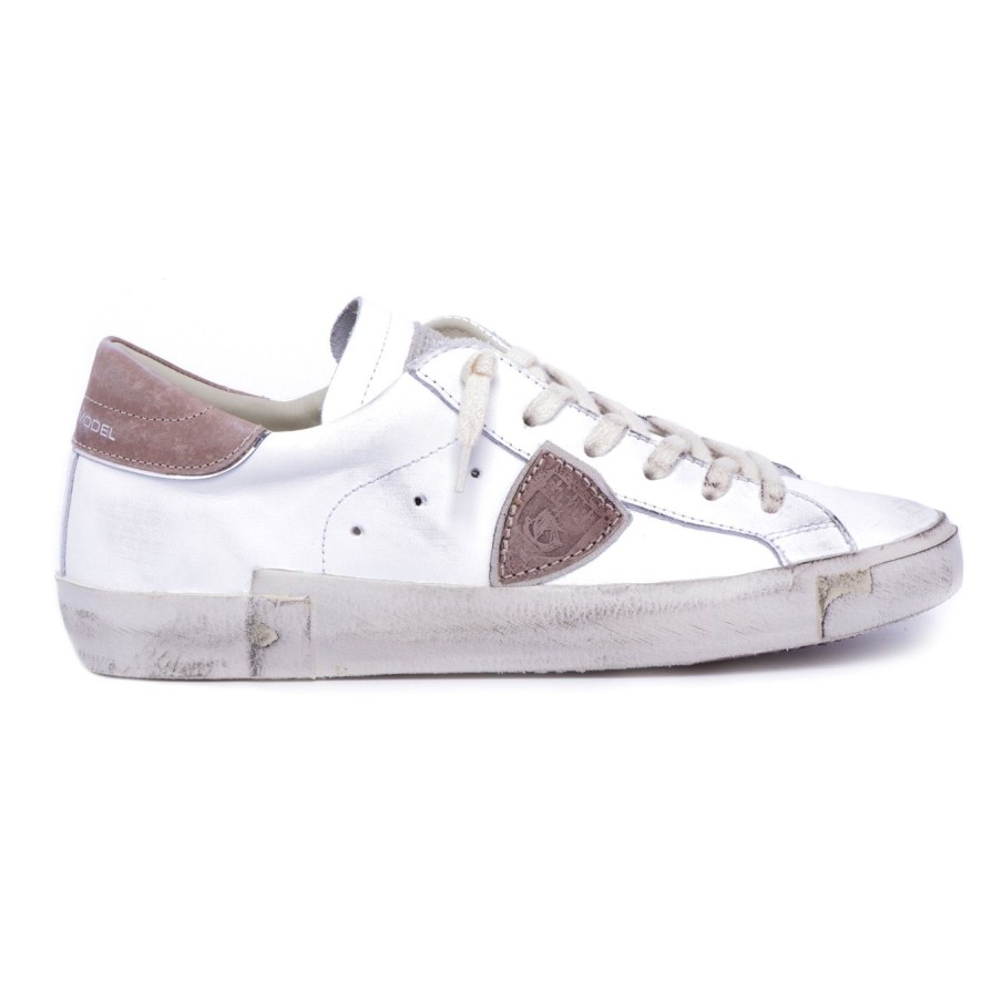 Donna Philippe Model Sneakers | Sneaker Philippe Model Paris In Pellebianco