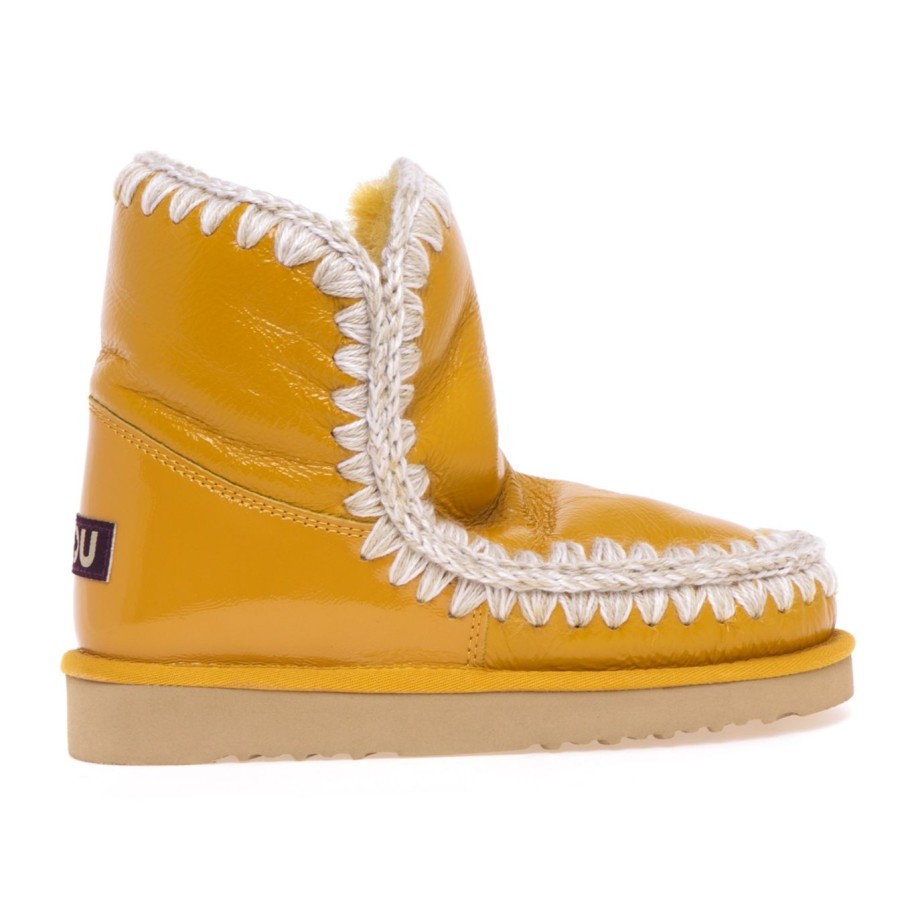 Donna Mou Tronchetti | Stivaletto Mou Eskimo 18 In Naplack Patent Sunflower