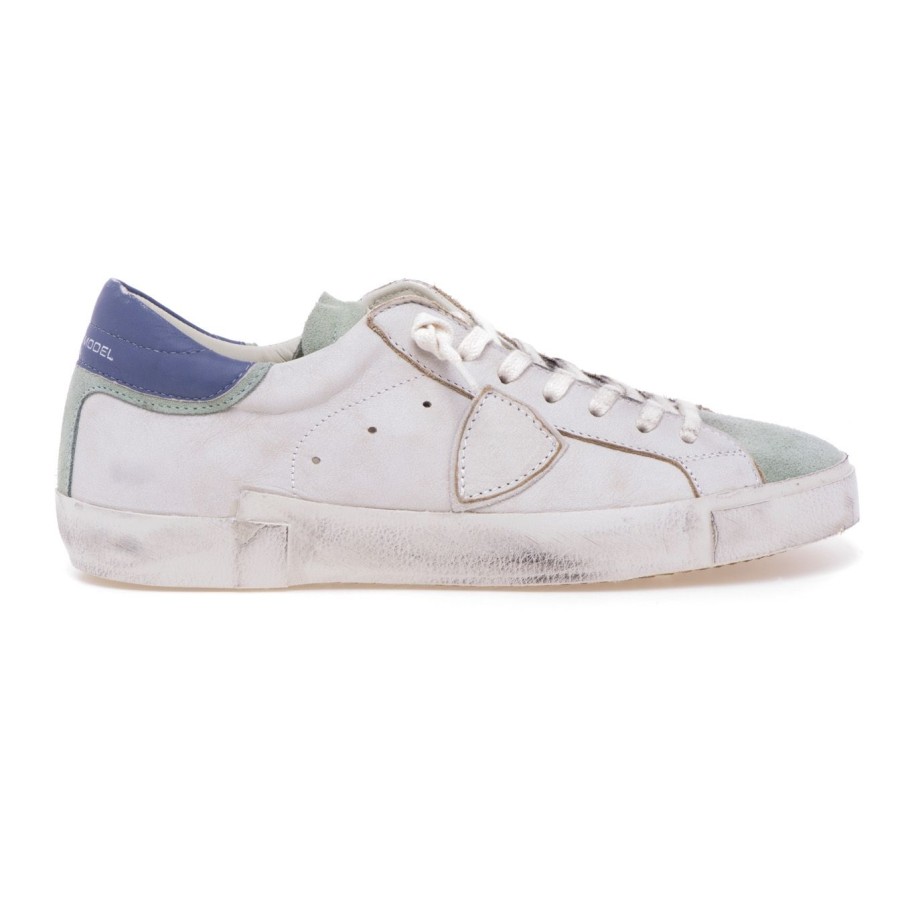 Uomo Philippe Model Sneakers | Sneaker Philippe Model Prsx In Pelle E Camoscio Vintage Burro