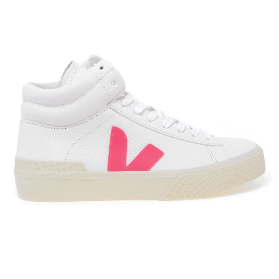 Donna Veja Sneakers | Sneaker Alta Veja Minotaur In Pellebianco-Rosa