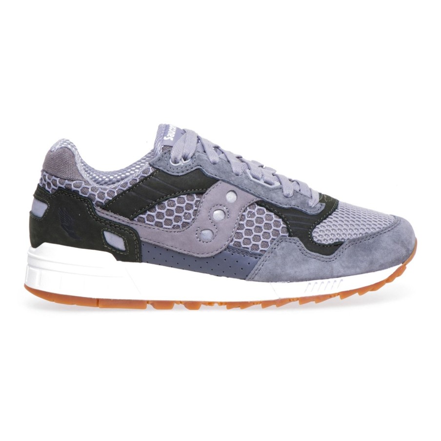 Uomo Saucony Sneakers | Sneaker Saucony Shadow 5000 In Tessuto E Nabuck Grigio