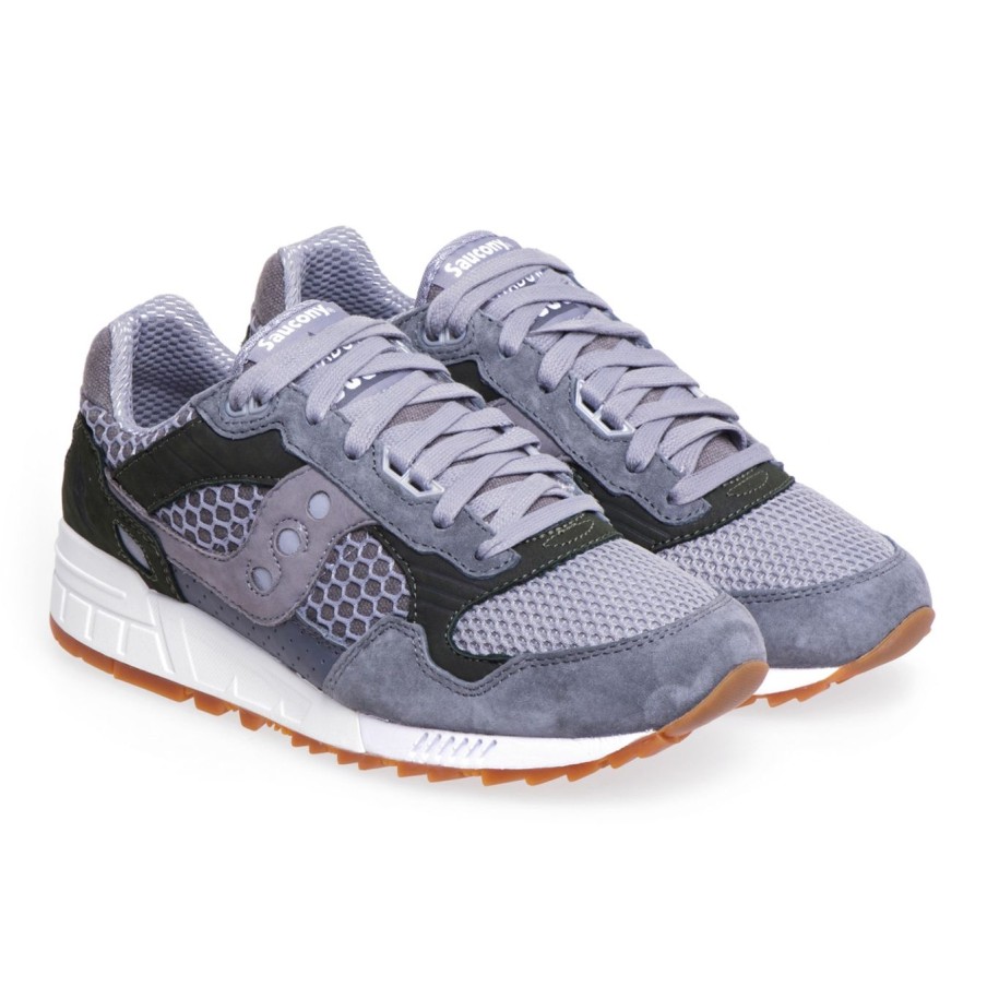 Uomo Saucony Sneakers | Sneaker Saucony Shadow 5000 In Tessuto E Nabuck Grigio