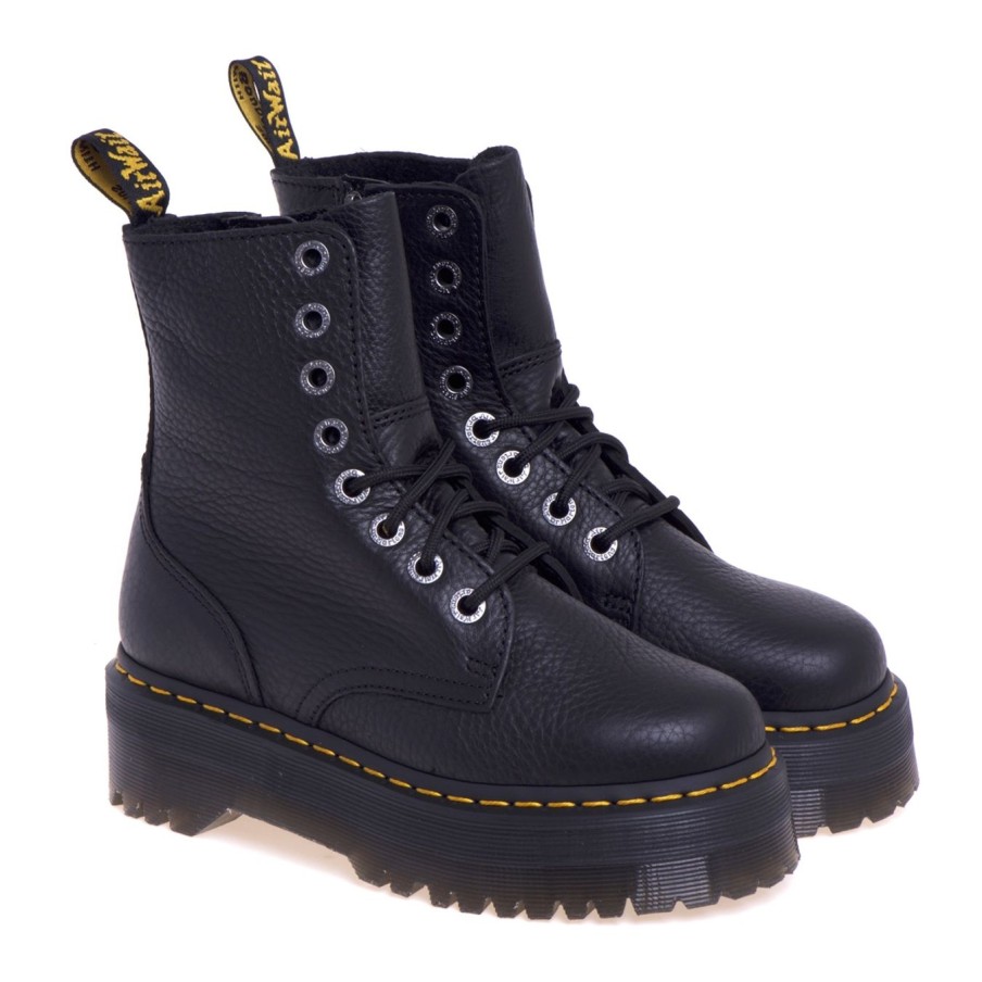 Donna Dr Martens Polacchi | Anfibio Dr Martens Jadon In Pelle Pisa Con Maxi Platform Nero