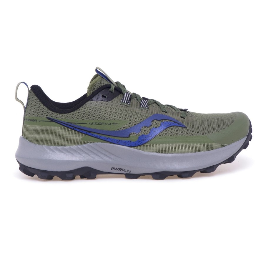 Uomo Saucony Sneakers | Sneaker Running Saucony Peregrine 13 In Tessuto Tecnicoverde