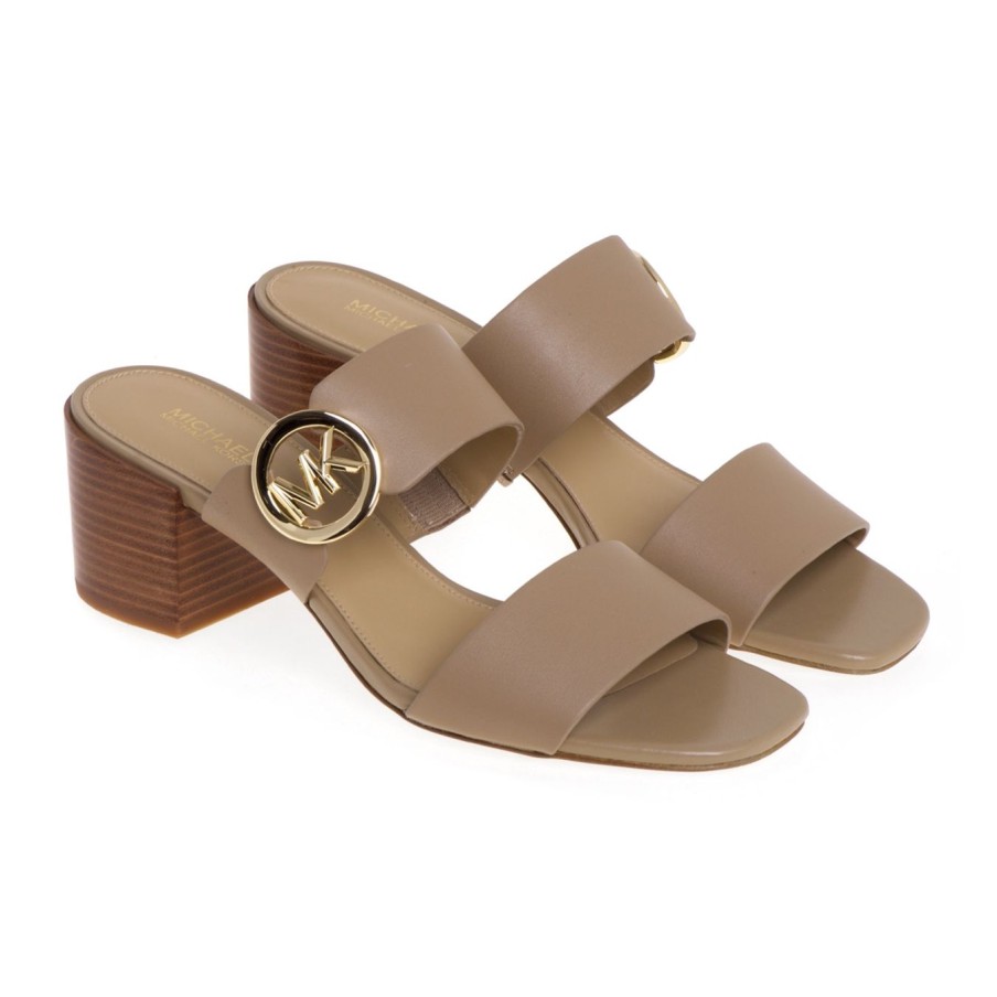 Donna Michael Kors Ciabatte E Sabot | Sabot In Pelle Michael Kors Camel