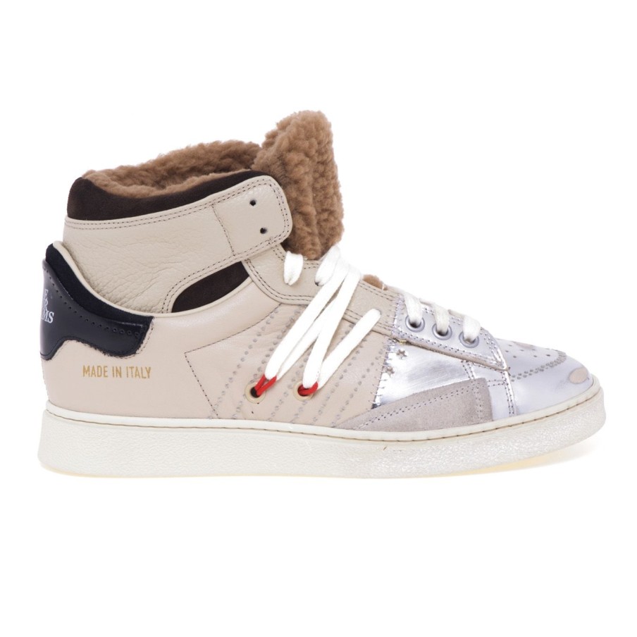 Donna Hidnander Sneakers | Sneaker Alta Hidnander " The Cage Dual Polar Fleece" In Pellebeige