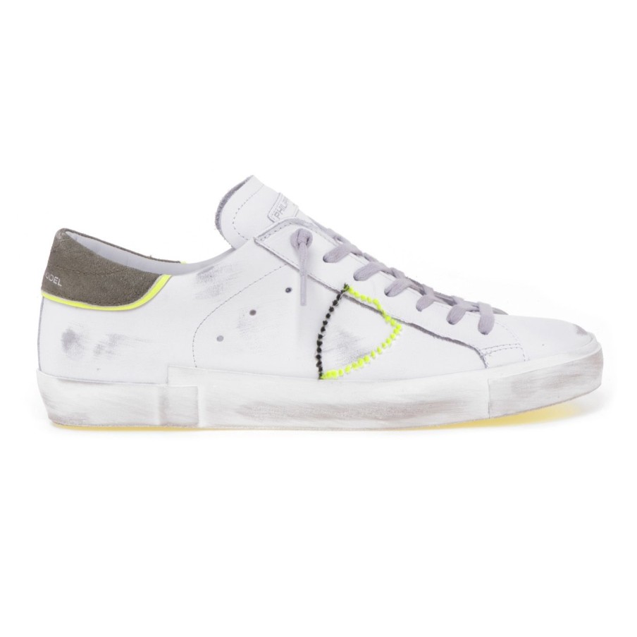 Uomo Philippe Model Sneakers | Sneaker Philippe Model Paris In Pellebianco