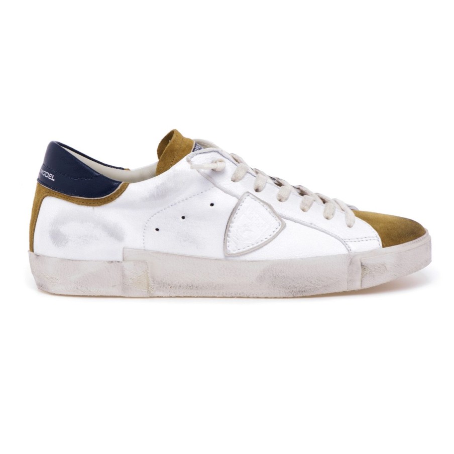 Uomo Philippe Model Sneakers | Sneaker Philippe Model Paris In Pellebianco - Cuoio